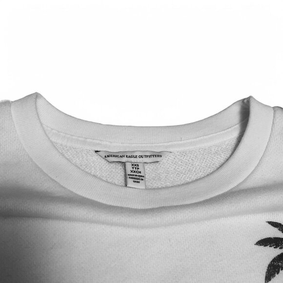 American Eagle Checkered Palm Tree Sweatshirt - Picture 3 of 4